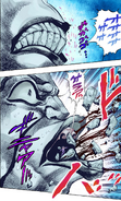 High Priestess' teeth shattered by Star Platinum's punches