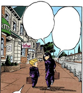 Koichi talking with Hazamada