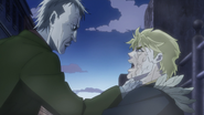 Dio almost killed by a vampire he unknowingly created.