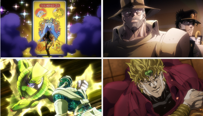 DIO's standing on roof pose in manga, anime, games and OVA : r