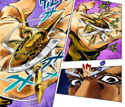 What does the Kanji mean that surrounds the stand arrow. I usually only see  the purple menacing one. : r/StardustCrusaders