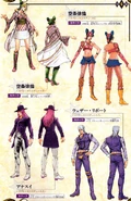 Alternate Costumes for Jolyne, Anasui, Weather Report