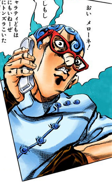 Giaccio and his ice powers, Vento Aureo