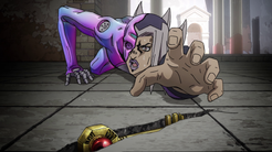 Abbacchio crawling on the ground like he should