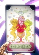 Tarot card representing The Lovers