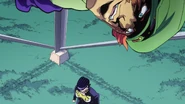 Taunting Josuke that he's trapped in Super Fly.