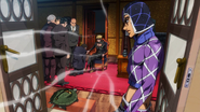 Giorno, Mista, Jean Pierre Polnareff, and subordinates of the new Passione