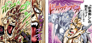 Polnareff stabbing J. Geil multiple times