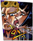 Bucciarati licking Giorno's sweat