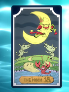 Tarot card representing The Moon