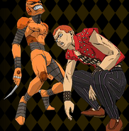 Formaggio and Little Feet's model in Vento Aureo