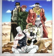 O Grupo Joestar de Stardust Crusaders