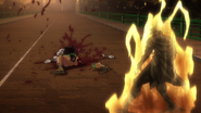 DIO's body destroyed by Star Platinum's fatal blow