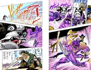 Star Platinum throws Iggy