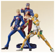 Gold Experience, Giorno Giovanna and Guido Mista as Super Revolution Vol.1, in Statue Legend