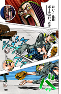 Attending to Jolyne by yelling at her