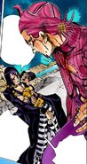 Doppio is found out as a Stand User by Risotto.