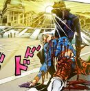 Giorno saves Mista from narrowly being killed