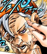 Trish Una puts some ice on Narancia's face