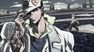 Jotaro featured in the second opening, chase.