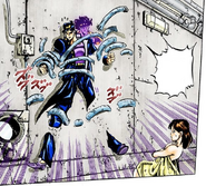 Jotaro trapped within Strength's walls