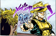 Hol Horse prepares to assassinate DIO from behind