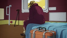 Joseph coughing onboard his yacht.