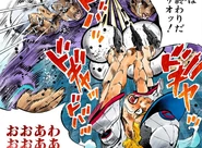 Using Made in Heaven to dodge Emporio's gunshots