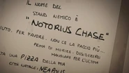The writing done by the Stand controlling Giorno's arm. (English version)