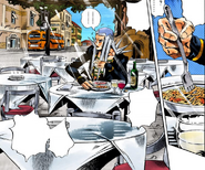 Abbacchio finds himself eating at a restaurant