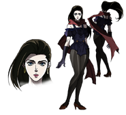 Lisa Lisa's fight clothes concept art in Anime