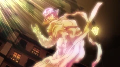 Joseph Joestar ascends towards the heavens as a ghost