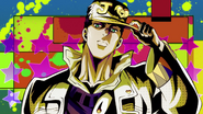 Jotaro featured in the first opening, Crazy Noisy Bizarre Town.