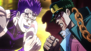 Jotaro fighting DIO in their final showdown