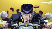 Os pés de Highway Star perseguindo Josuke.