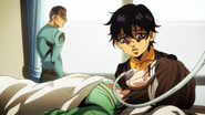 Narancia with his parents in a hospital