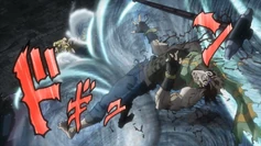 Joseph seemingly defeated by Wamuu's Divine Sandstorm