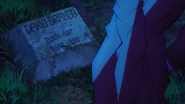 Dario's grave in the anime
