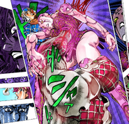 King Crimson seemingly kills Trish in Mista's body