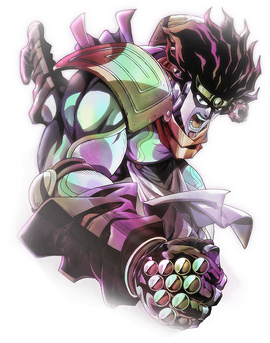 I made a pretty basic effect for this image (Star Platinum part 4