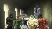 Telence invites the Joestar Group inside DIO's mansion