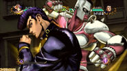 Josuke executing his HHA, ASB