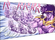 Star Platinum catches all the glass shards