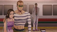 Minako e Satoru comentando sobre o cortador de unhas de Kira