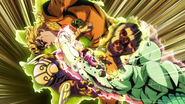 Cutting off Giorno's arm