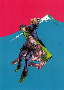kujo jotaro (jojo no kimyou na bouken and 1 more) drawn by ranch_jjba