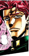 Yellow Temperance disguising Rubber Soul as Kakyoin