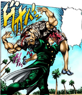 RubberSoulPickpocketManga.png (1.09 MB) Rubber Soul (with Kakyoin's appearance) attempts to kill a pickpocket