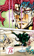 Geb slashes Kakyoin's eyes