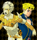 Giorno and Gold Experience in GioGio's Bizarre Adventure